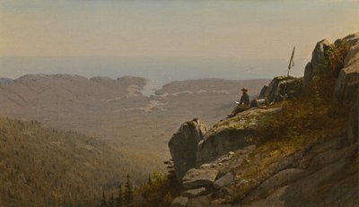 माउंट डेजर्ट, मेन, 1864-1865 में कलाकार स्केचिंग। द्वारा सैनफोर्ड रॉबिन्सन गिफोर्ड