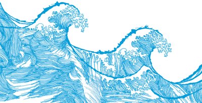 कनागावा वेव, 2009 (डिजिटल) द्वारा सारा हफ़