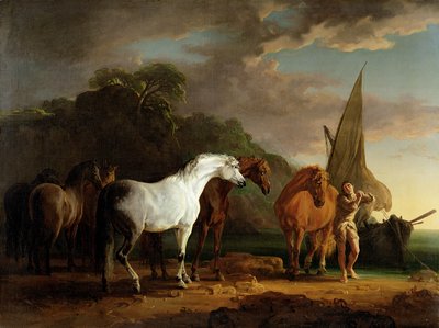 गुलिवर ने हुहेनहम्स की भूमि की अंतिम छुट्टी ली, c.1769 द्वारा सव्रे गिलपिन