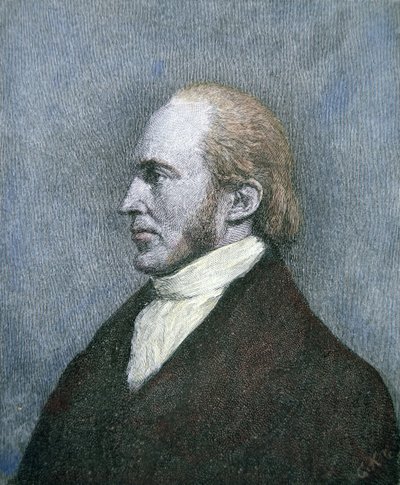 हारून बूर (1756-1836) (रंगीन उत्कीर्णन) द्वारा स्कूल अमेरिकी