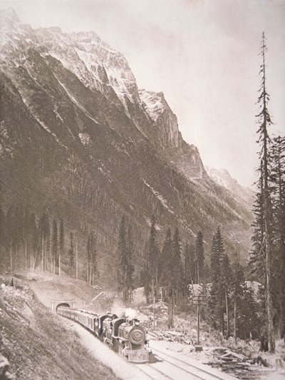 कैनेडियन पैसिफिक रेलवे ट्रेन, c.1925 (b/w फोटो) द्वारा स्कूल कैनेडियन