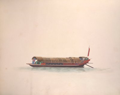 संगीतकारों की नाव, सी.1800-05 (कागज़ पर पानी के रंग) द्वारा स्कूल चीनी
