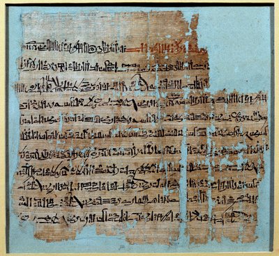 मिस्र की पुरातनता: रामसेस II (1246-1213) के शासनकाल के तहत कादेश की लड़ाई की कहानी से पेपिरस, 1274 ईसा पूर्व में, हित्ती साम्राज्य, जिसका केंद्र अनातोलिया और रामेसिद मिस्र में था। सूर्य 0,2x0,23 मीटर पेरिस, मुसी डू लौवर द्वारा स्कूल मिस्र