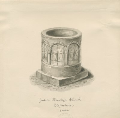 आर्मिटेज चर्च - साउथ डोरवे: एनग्रेविंग, एन डी [?1823] (प्रिंट) द्वारा स्कूल की अंग्रेजी