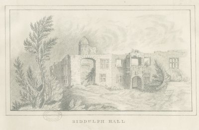 Biddulph Hall (पुराना): पेंसिल ड्राइंग, nd [ 1830s] (ड्राइंग) द्वारा स्कूल की अंग्रेजी