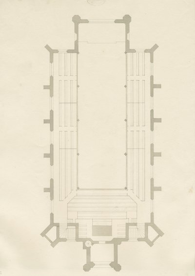 बर्टन-ऑन-ट्रेंट - होली ट्रिनिटी चर्च: ड्राइंग, एन डी [?1820s] (ड्राइंग) द्वारा स्कूल की अंग्रेजी