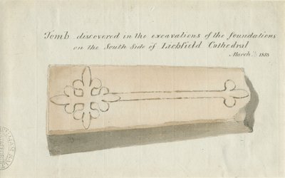 लिचफील्ड कैथेड्रल - मकबरा: सीपिया ड्राइंग, [1813] (ड्राइंग) द्वारा स्कूल की अंग्रेजी