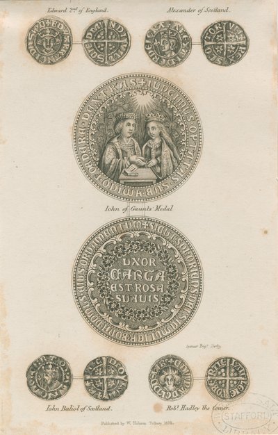 टुटबरी - मध्यकालीन सिक्कों की प्लेट: उत्कीर्णन, एन डी [सी 1832] (प्रिंट) द्वारा स्कूल की अंग्रेजी