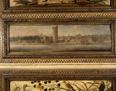 Entrée d'Henri IV à पेरिस: चार्ल्स डी कोसे ब्रिसैक (कोसे-ब्रिसैक) ने हेनरी IV (1553 - 1610) के लिए सम्मेलन का दरवाजा खोला (1594) - कमरे में बड़े पैनलों में से एक का मध्य परिदृश्य - सैलून डे ला मीलेराये। शस्त्रागार। Quilleriez की पेंटिंग a द्वारा स्कूल फ्रेंच