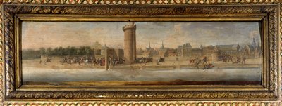 Entrée d'Henri IV à पेरिस: चार्ल्स डी कोसे ब्रिसैक (कोसे-ब्रिसैक) ने हेनरी IV (1553 - 1610) के लिए सम्मेलन का दरवाजा खोला - कमरे के बड़े पैनलों में से एक का मध्य परिदृश्य (4 बटेर और 2 के साथ लैंडस्केप) सारस) - सैलून डे ला मीलेराये। आर्सेन द्वारा स्कूल फ्रेंच