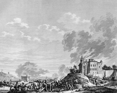 फ्रांसीसी क्रांति: जुलाई 1792 में क्रांतिकारी देशभक्तों द्वारा जेल्स एन अर्देचे के शिविर पर कब्जा। पेरिस, क्रांति के इतिहास संस्थान का पुस्तकालय द्वारा स्कूल फ्रेंच