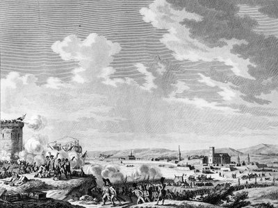 फ्रांसीसी क्रांति और क्रांतिकारी विरोधी आंदोलन: 21 जुलाई 1795 को क्विबेरोन में फ्रांसीसियों द्वारा शाही और ग्रेट ब्रिटेन की सेना के खिलाफ जीत हासिल की गई। पेरिस, क्रांति के इतिहास संस्थान का पुस्तकालय of द्वारा स्कूल फ्रेंच