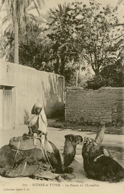 ले रेपोस डु चामेलियर, c.1890-1914 (बी / डब्ल्यू फोटो) द्वारा स्कूल फ्रेंच