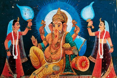 गणेश, बनारस, भारत का चित्रण द्वारा स्कूल इंडियन