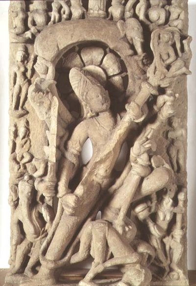 Siva in the form of Andhakari-Gajantakari, Kalachuri dynasty (sandstone) द्वारा स्कूल इंडियन
