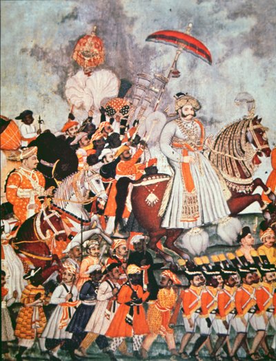 द ग्रेट अकबर (कलर लिथो) द्वारा स्कूल इंडियन
