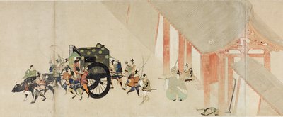 गृह युद्ध की सचित्र कहानी, रोकुहारा की शाही यात्रा (1159-1160) - गुमनाम काम, कागज़ पर पानी के रंग और स्याही, दूसरा स्क्रॉल द्वारा स्कूल जापानी