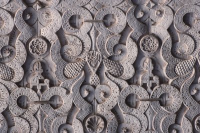 1565 में सादियों द्वारा निर्मित एक दीवार का विवरण (प्लास्टर) द्वारा स्कूल मोरक्को