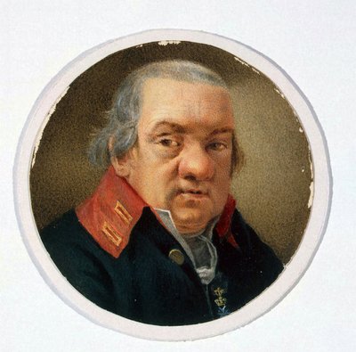वास्तुकार जियाकोमो क्वारेनघी (1744-1817) का चित्र, अनाम कलाकार द्वारा, कागज़ पर जल रंग से बनाया गया द्वारा स्कूलरूसी