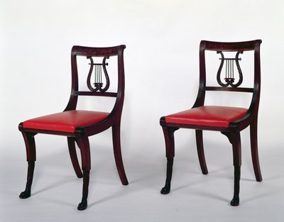 डंकन फ़िफ़ वर्कशॉप, 1810-20 (महोगनी) की साइड कुर्सियाँ द्वारा स्कॉटिश स्कूल