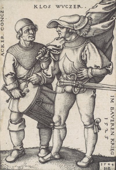 स्टैंडर्ड बियरर और ड्रमर, 1544। द्वारा सेबल्ड बेहम