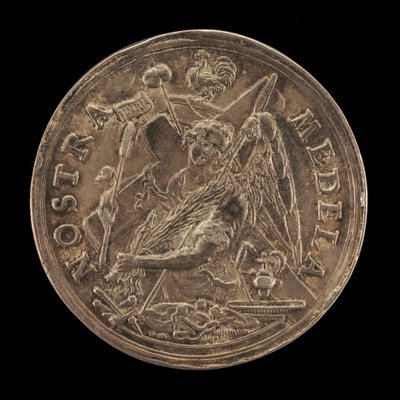 एंजल विथ द इंस्ट्रूमेंट्स ऑफ द पैशन [रिवर्स], 1631। द्वारा सेबस्टियन डैडलर