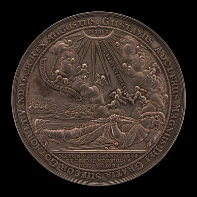 गुस्तावस द्वितीय एडोल्फस की मृत्यु, 1594-1632, स्वीडन के राजा 1611 [सामने], 1634। द्वारा सेबस्टियन डैडलर