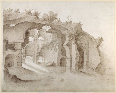 कालीज़ीयम में प्रवेश (कागज पर धोने के साथ कलम और स्याही) द्वारा सेबस्टियन व्रंक्स
