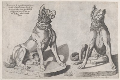 रोमन वैभव का दर्पण: दो कुत्ते, 1558., 1558। द्वारा सेबस्टियानो डि रे