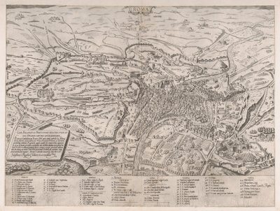 रोमन भव्यता का दर्पण: उत्तर से रोम का दृश्य, 1561, 1561। द्वारा सेबस्टियानो डि रे