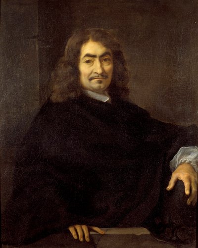 दार्शनिक रेने डेसकार्टेस (1596-1650) का चित्रण सेबस्टियन बॉर्डन (1616-1671) 17 वीं शताब्दी के सूर्य द्वारा किया गया। 0,88x0,71 वर्ग मीटर द्वारा सेबस्टियन बोरडॉन