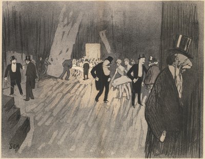 बैलेस्ट का बैकस्टेज, सी। 1900। द्वारा Sem
