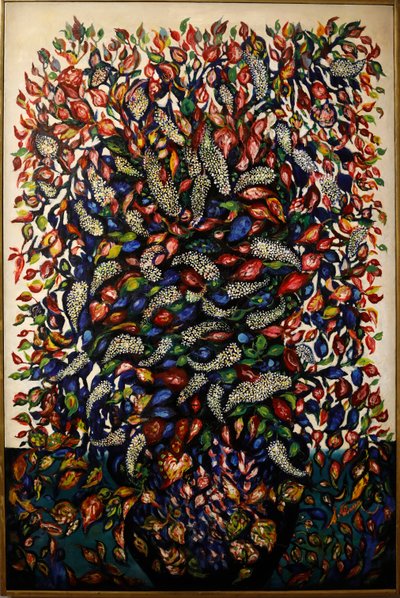 फूल और फल, c.1920 (कैनवास पर तेल) द्वारा Seraphine Louis