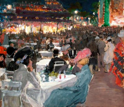 रात, 1901 में पेरिस में कैफे द्वारा सर्गेई अर्सनेविच विनोग्रादोव