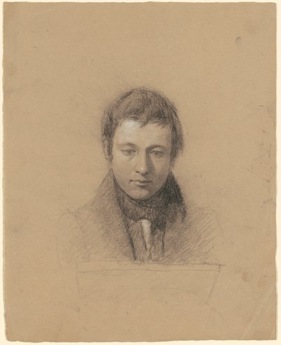 जॉन चेनी का पोर्ट्रेट, c.1830s (लकड़ी का कोयला और स्टंप कागज पर सफेद चाक के साथ ऊंचा हो गया) द्वारा सेठ वेल्स चेनी