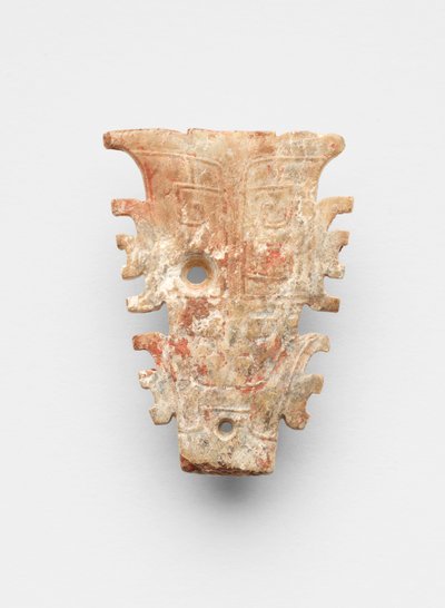 एक मुखौटा के रूप में लटकन, c.1300-c.1050 ईसा पूर्व द्वारा शांग राजवंश चीनी स्कूल