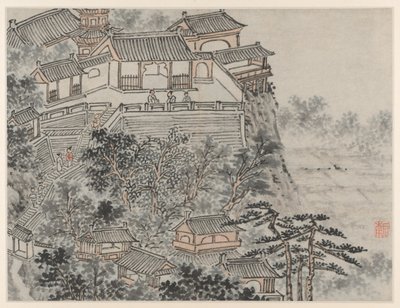 टाइगर हिल के बारह दृश्य, सूज़ौ: द फाइव सेज टेरेस, 1490 के बाद। द्वारा शेन झोउ