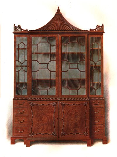 महोगनी चीन कैबिनेट, 1906 द्वारा शर्ली चार्ल्स लेवेलिन स्लोकॉम्बे
