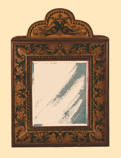 इनरलाइड मार्कीट्री के साथ अखरोट फ्रेम के साथ दर्पण, 1905 द्वारा शर्ली चार्ल्स लेवेलिन स्लोकॉम्बे