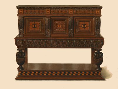 अखरोट और ओक खड़े बुफे, 1904 द्वारा शर्ली चार्ल्स लेवेलिन स्लोकॉम्बे