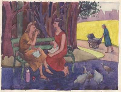 'एन इंसीडेंट इन द पार्क', 1952। द्वारा शर्ली मार्खम