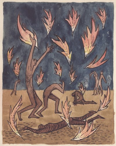 आग की लपटों की बारिश, 1951। द्वारा शर्ली मार्खम