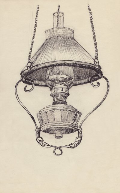 पैराफिन लैंप, c1950। द्वारा शर्ली मार्खम