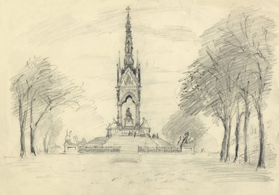अल्बर्ट मेमोरियल, केंसिंग्टन गार्डन, लंदन, c1950। द्वारा शर्ली मार्खम