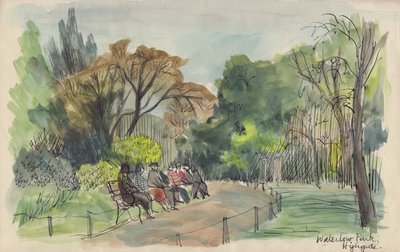 वाटरलो पार्क, हाईगेट, c1950। द्वारा शर्ली मार्खम