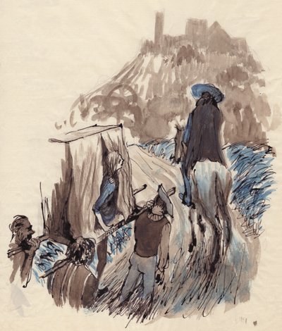 कूड़े में औरत, c1950। द्वारा शर्ली मार्खम