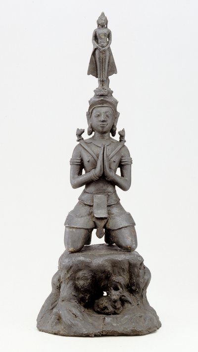 शिव ने बुद्ध का सम्मान किया, लैन ना संस्कृति (कांस्य) द्वारा सियामी स्कूल