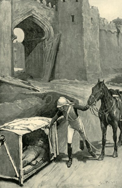 रॉबर्ट्स ने निकोल्सन को घातक रूप से घायल कर दिया, जो कि 1901 के दिल्ली के दीवारों के नीचे था। द्वारा सिडनी पगेट