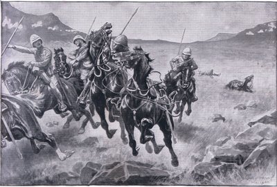 गौंटलेट चलाना: क्रॉसफ़ायर के तहत एक लांसर गश्ती (लिथो) द्वारा सिडनी पगेट