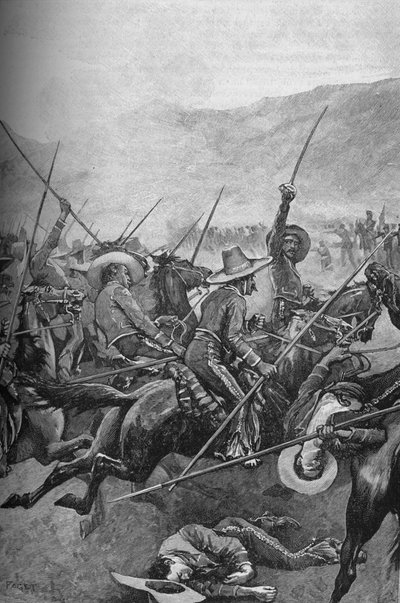 मैक्सिकन लांसर्स ने इलिनोइस के सैनिकों पर आरोप लगाया, 1902 द्वारा सिडनी पगेट